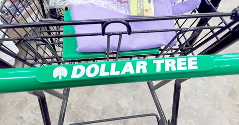 Close-Up of a Dollar Tree Shopping Cart