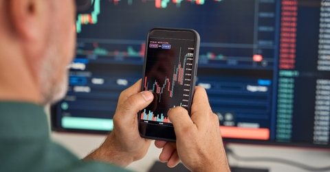 broker analyzing financial crypto stock trade market