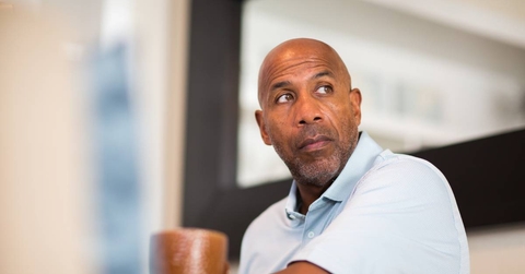 Man working from his home office
