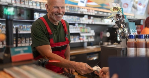 taking cash payment from costumer 