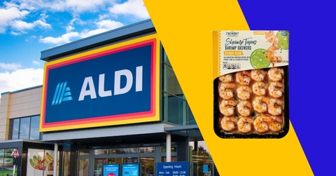 aldi storefront and fremont shrimp skewers