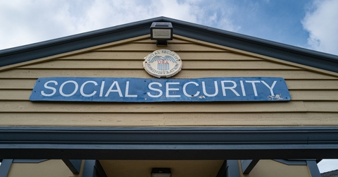The sign on the Social Security