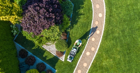 landscaping job grass mowing