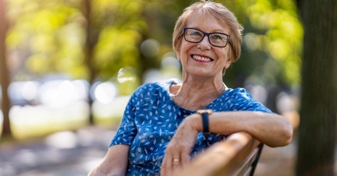 beautiful senior woman outdoors