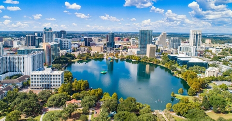 aerial view of a florida city on a sunny day