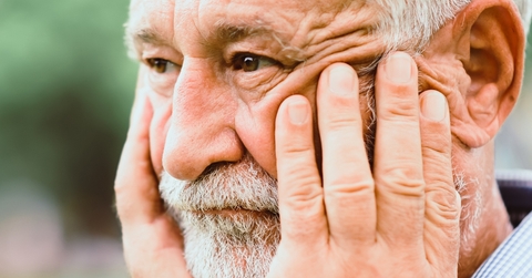 A nervous man close up 