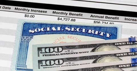 social security card, statement, and cash