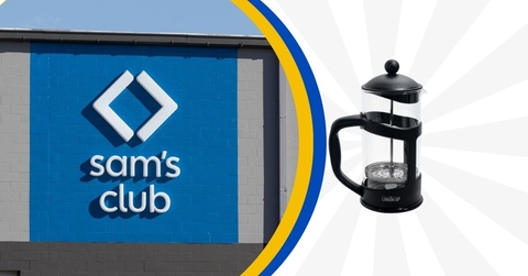 Sam's Club logo with French Press collage