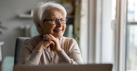 Senior woman smiling