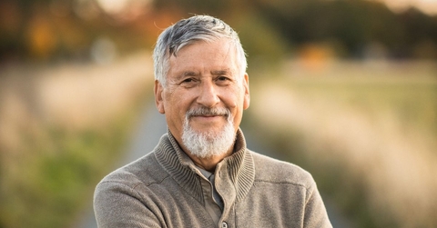 portrait of a senior man outdoors