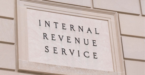 Internal Revenue Service sign