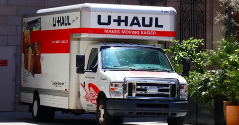 A Uhaul truck
