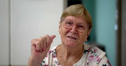 Portrait of a woman in her 80s