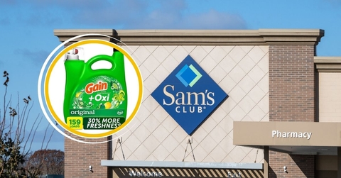 Original Sam's Club Template 3 with Gain + Oxi Laundry Detergent