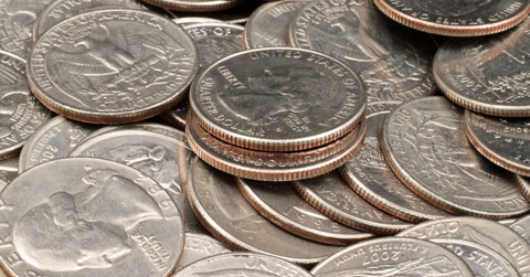 A stack of quarters