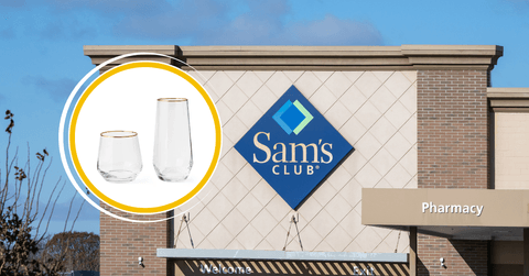 Sam's Club store and glass product collage