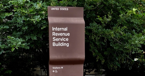 Internal Revenue Service building sign